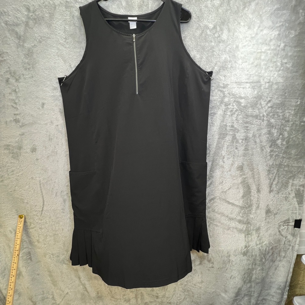 Chico's Zenergy Black Sleeveless Athletic Dress Size 4 20 Sporty Tennis Core‎